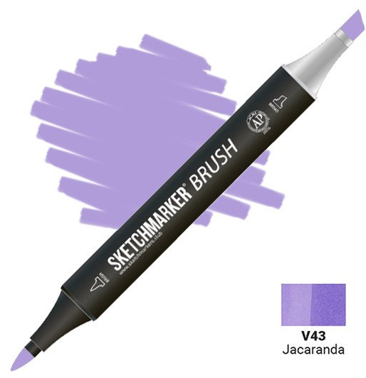 Маркер-кисть двусторонний, V43 Джакаранда | Sketchmarker Brush | Sketchmarker
