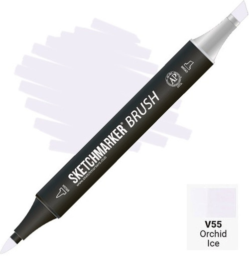 Маркер-кисть двусторонний, V55 Фиолетовый лед | Sketchmarker Brush | Sketchmarker