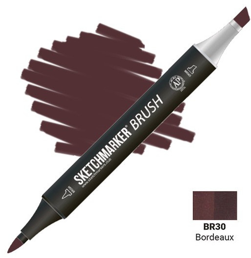 Маркер-кисть двусторонний, BR30 Бордо | Sketchmarker Brush | Sketchmarker