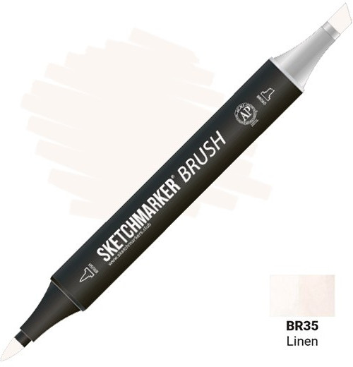 Маркер-кисть двусторонний, BR35 Льняное полотно | Sketchmarker Brush | Sketchmarker