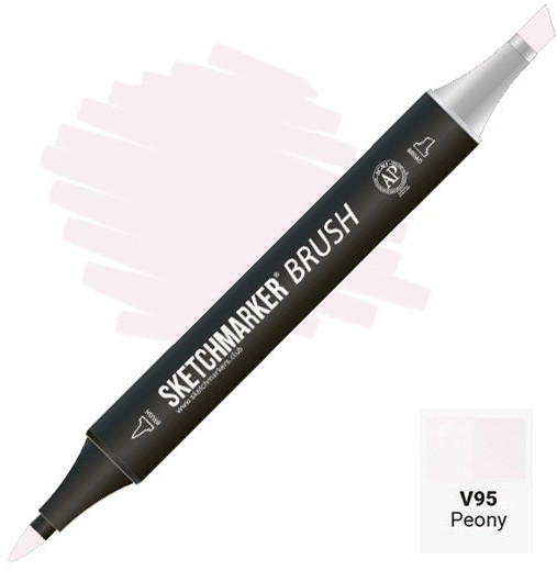 Маркер-кисть двусторонний, V95 Пион | Sketchmarker Brush | Sketchmarker