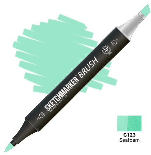 Маркер-кисть двусторонний, G123 Морская пена | Sketchmarker Brush | Sketchmarker