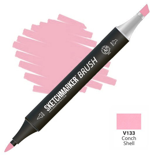 Маркер-кисть двусторонний, V133 Раковина | Sketchmarker Brush | Sketchmarker