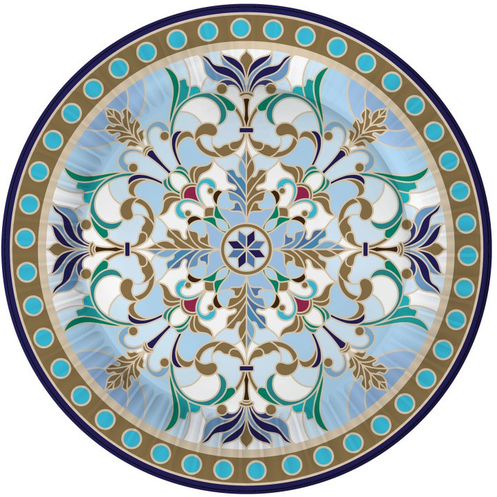 Набор тарелок бумажных «Царская-калейдоскоп» | Царская-калейдоскоп | ND Play