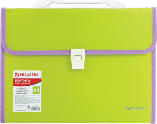 Папка-портфель пластиковая