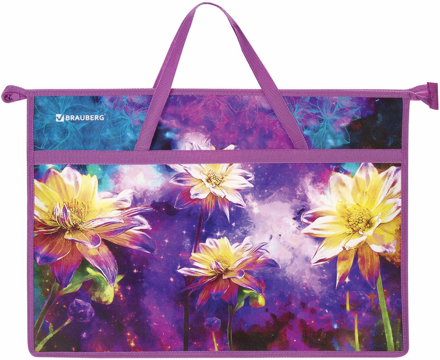 Папка для рисунков и чертежей «Flowers» | Design | Brauberg