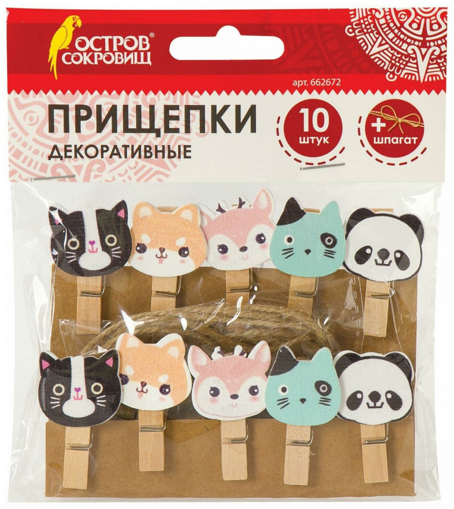 Прищепки декоративные «Забавные истории» | Остров сокровищ