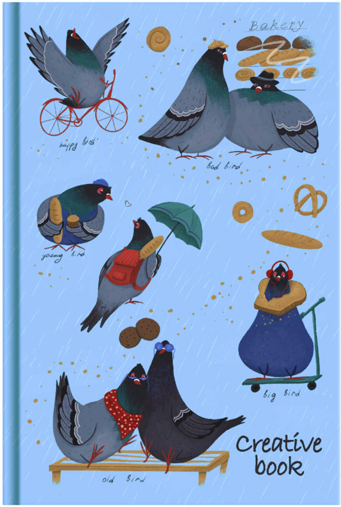 Книжка записная «Nice birds» | Creative book | Феникс +