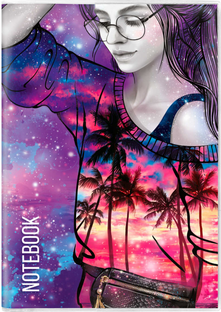 Книжка записная «Девочка с пальмами» | Феникс +