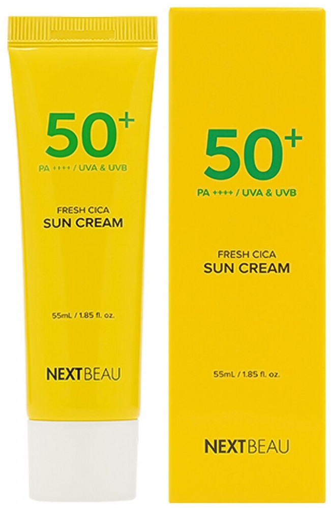 Крем для лица солнцезащитный освежающий с центеллой азиатской SPF50+ | Nextbeau