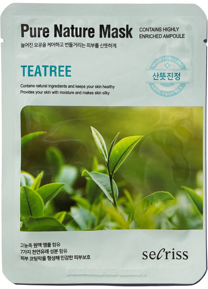 Маска для лица тканевая «Pure Nature Mask Teatree» | Anskin