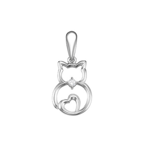 Подвеска из серебра с фианитом | Lucente Silver