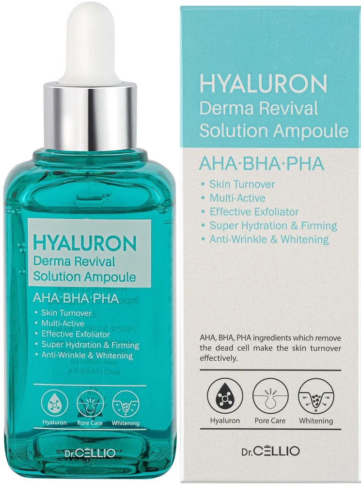 Сыворотка с гиалуроновой кислотой «Hyaluron Derma Revival Solution Ampoule» | Dr. Cellio