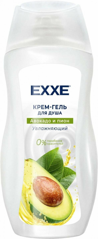 Крем-гель для душа увлажняющий «Авокадо и пион» | EXXE