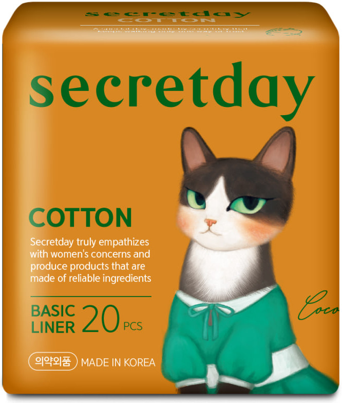 Прокладки ежедневные женские «Basic liner» | Cotton | SecretDay
