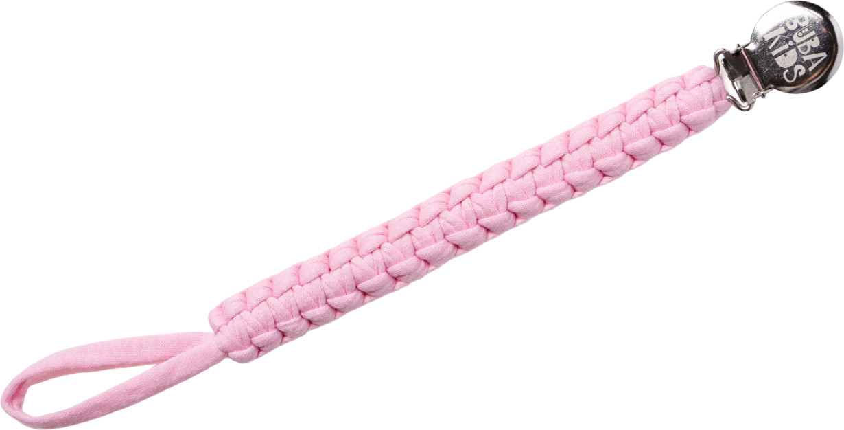 Держатель для пустышки плетеный «Розовый зефир» | BUBA KIDS