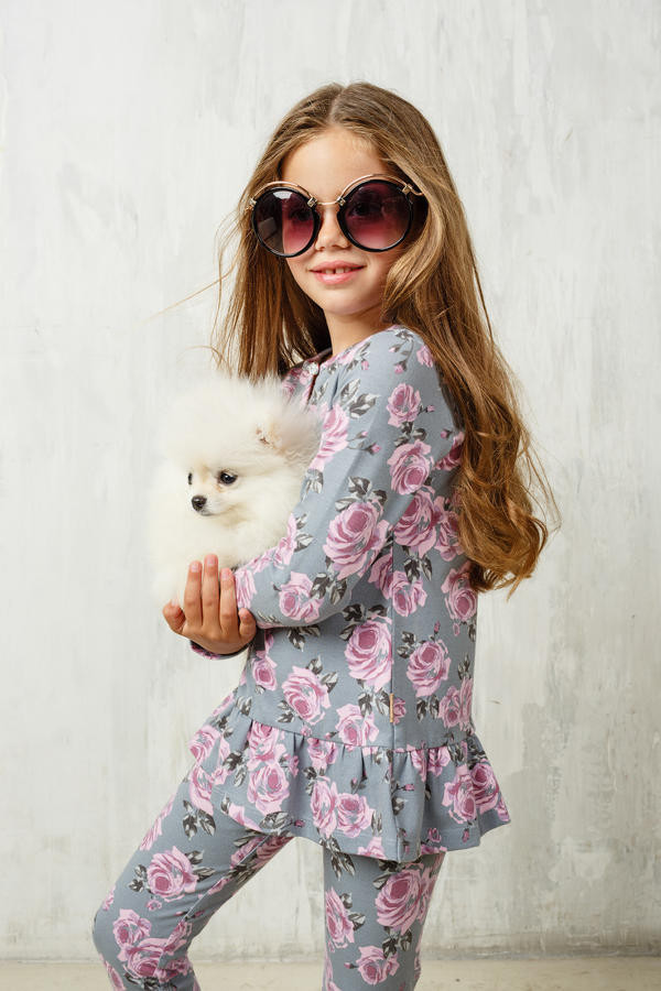 Лонгслив для девочек | Romantic Roses | Juno