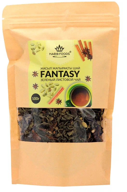 Чай зеленый листовой с добавками (кардамон,корица, анис) | HABIB FOODS