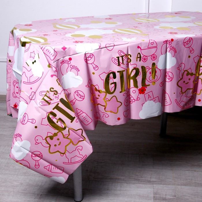 Скатерть «It's a Girl» | Гендер пати | Страна Карнавалия