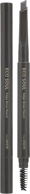 Карандаш для бровей «Edge Brow Pencil», оттенок 03 Gray Brown | Eco Soul | The Saem