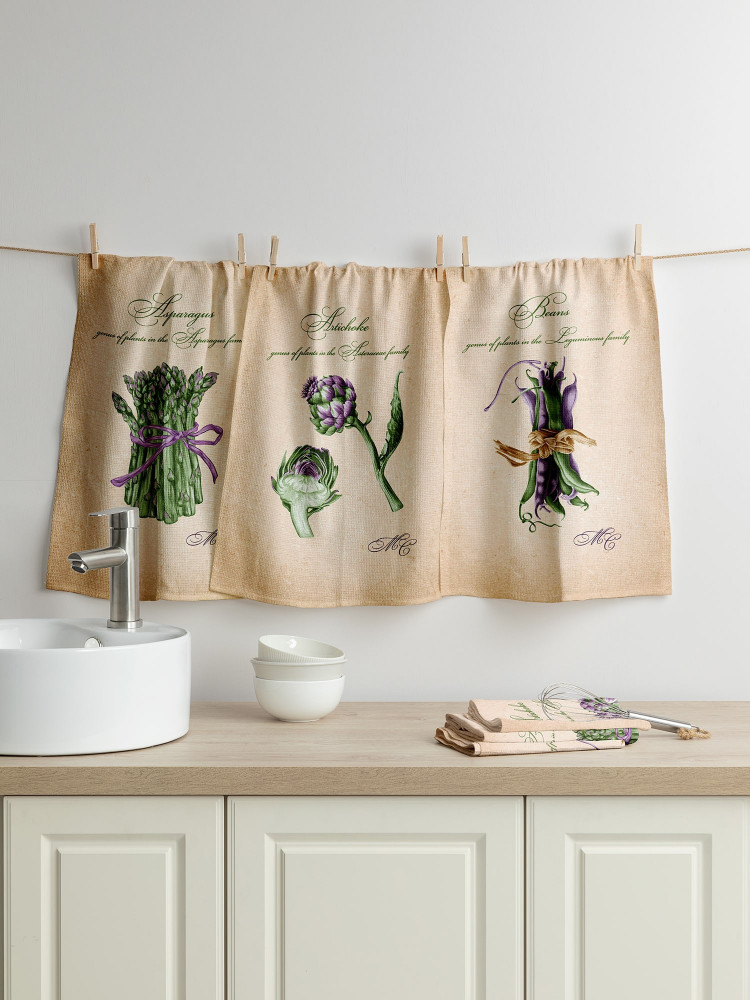 Комплект полотенец вафельных «Asparagus» | Mia Cara