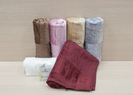 Набор махровых полотенец «Gobel» (арт. plt078-5, бамбук, размер 50х90, 6 шт) | ТекстильГрупп