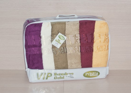 Набор махровых полотенец «Pupilla» (арт. plt077-9, бамбук, размер 70х140, 6 шт) | ТекстильГрупп