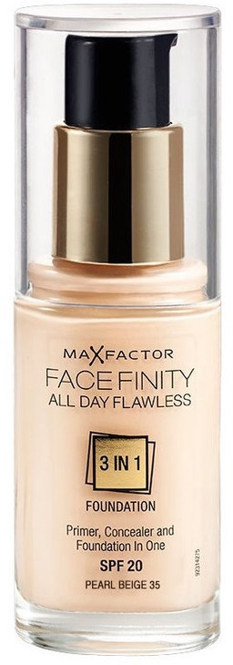 Тональная основа «All Day Flawless 3-in-1 SPF», оттенок 35 Pearl beige | Facefinity | Max Factor