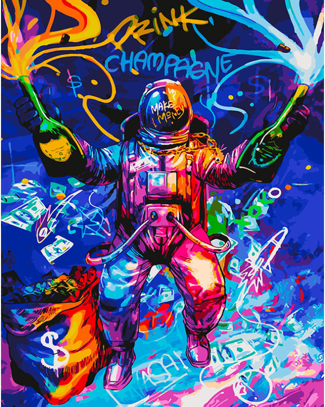 Картина по номерам «Космический праздник» | Белоснежка