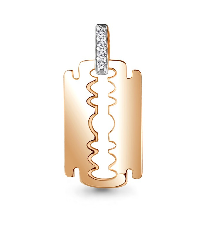 Подвеска из золочёного серебра с фианитами | Aquamarine
