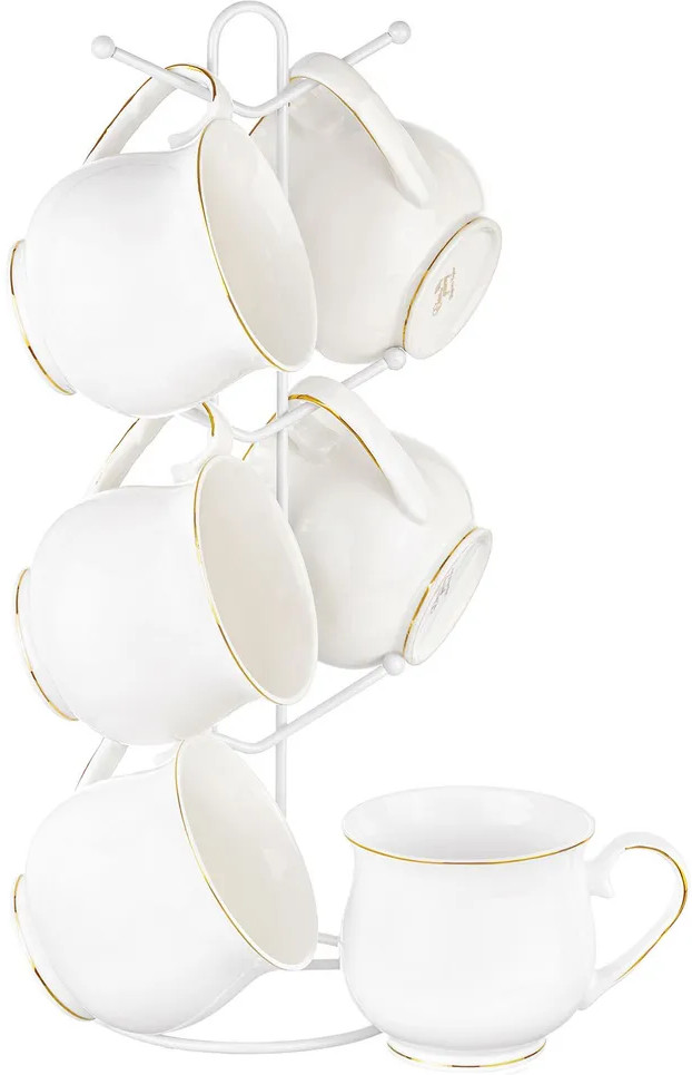 Набор кружек на подставке «Белоснежная долина» | Белоснежная долина | Elan Gallery