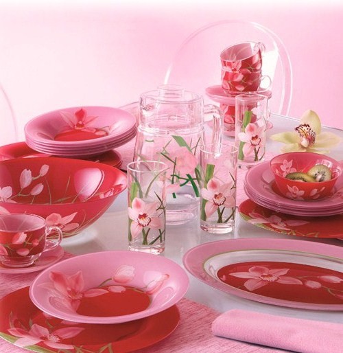 Сервиз столовый Red Orchis (45 предметов) | Red Orchis | Luminarc