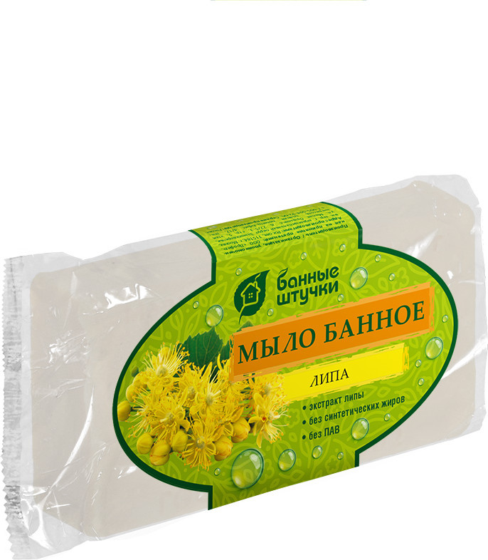 Мыло кусковое кусковое банное «Липа» | Банные штучки