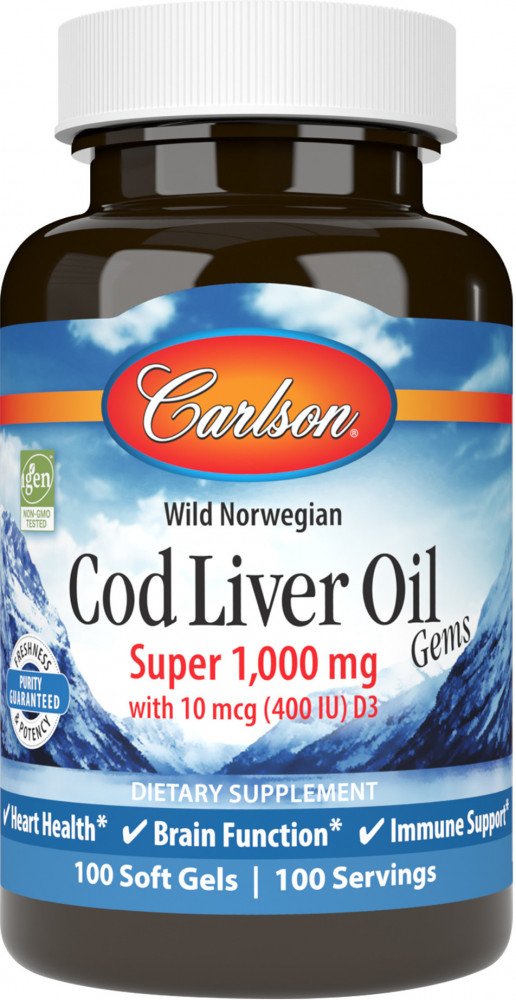 Капсулы «Жир печени трески» | Wild Norwegian | Carlson Labs