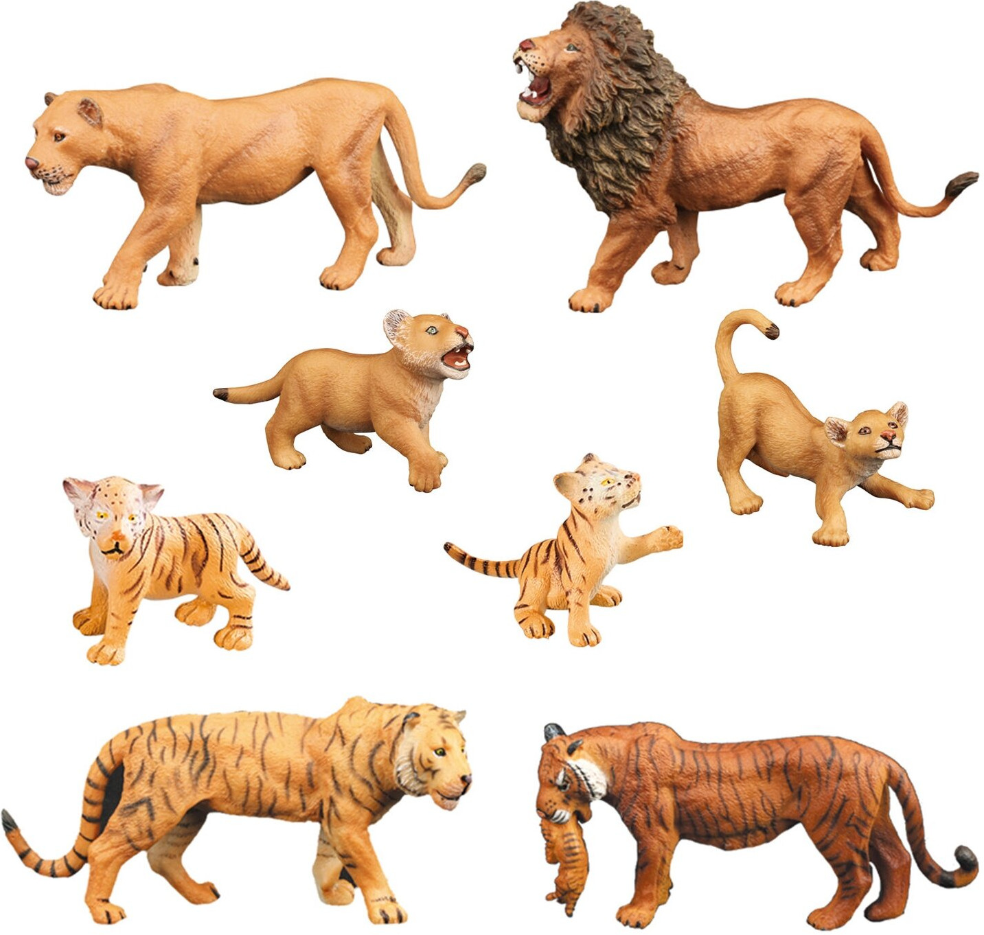 Набор игровой «Семья тигров и львов» | Мир диких животных | Masai Mara