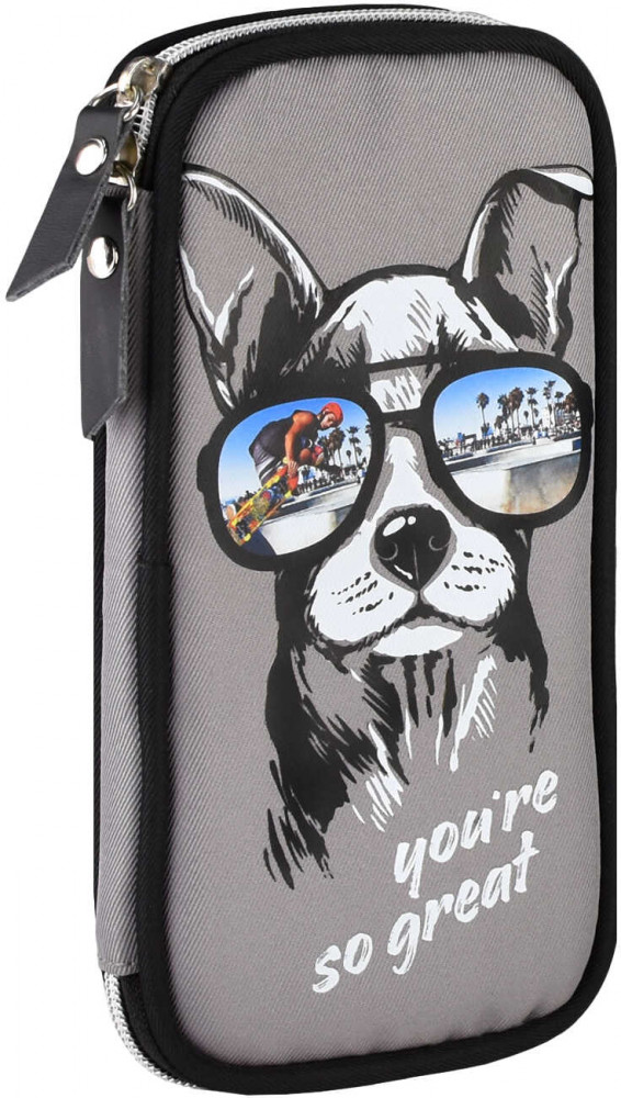 Пенал школьный «Собака в очках» | Будь собой | Феникс +