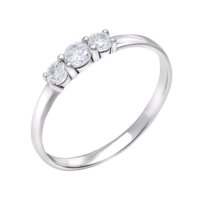 Кольцо из серебра с фианитами | Lucente Silver