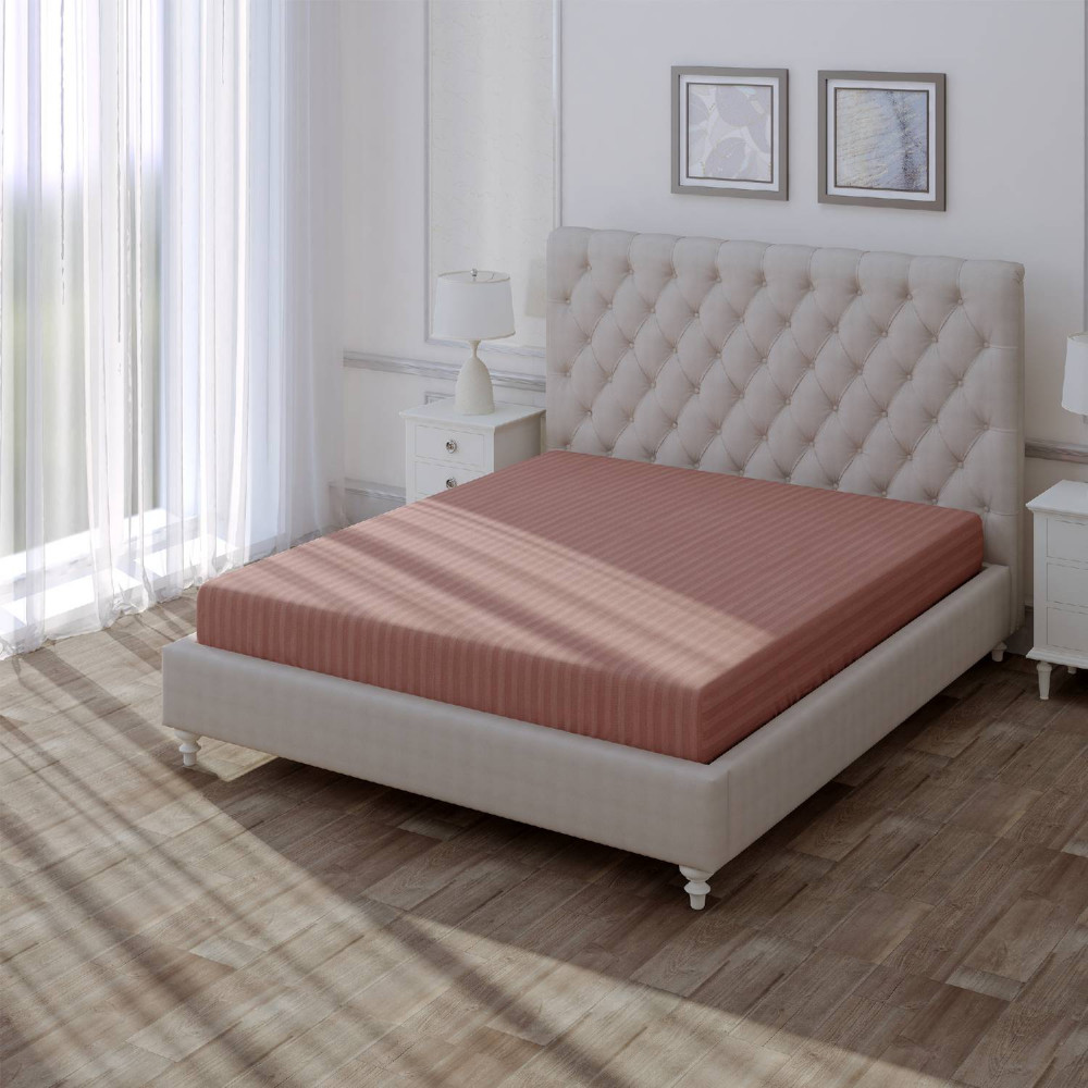 Простыня на резинке «Ash» | Stripe | Verossa