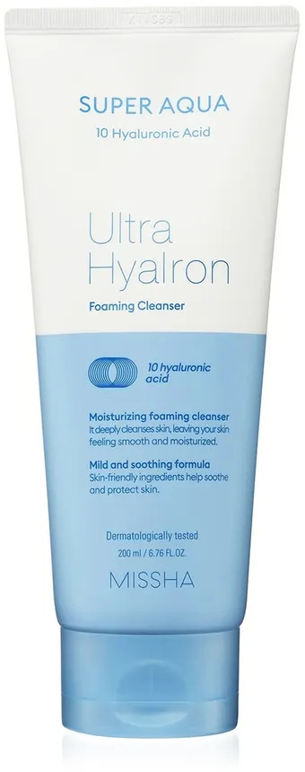 Пенка для умывания с гиалуроновой кислотой | Super Aqua | Missha