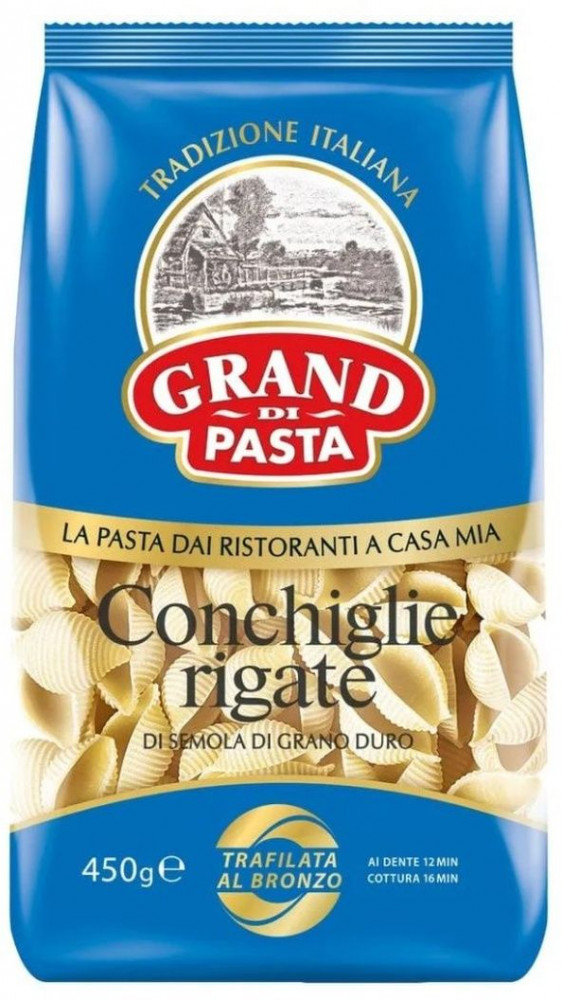 Макароны «Conchiglie Rigate» | Grand di Pasta