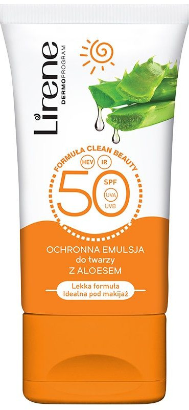 Эмульсия для лица солнцезащитная с алоэ SPF50+ | Lirene