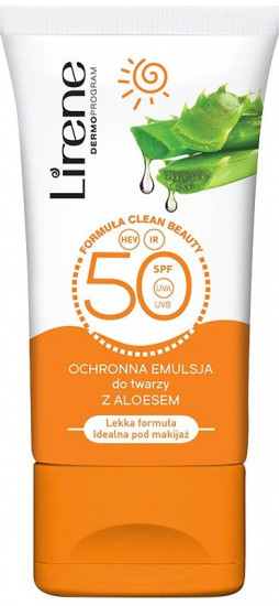 Эмульсия для лица солнцезащитная с алоэ SPF50+