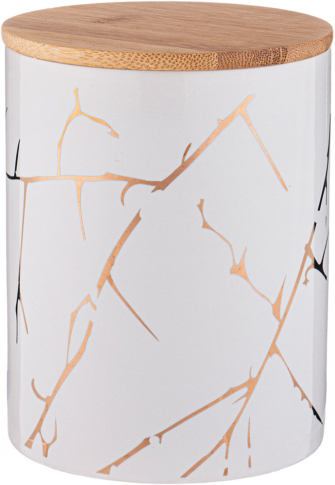 Банка для сыпучих продуктов «Золотой мрамор» | Золотой мрамор | Lefard