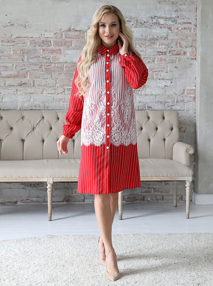 Платье-рубашка женское | Wisell