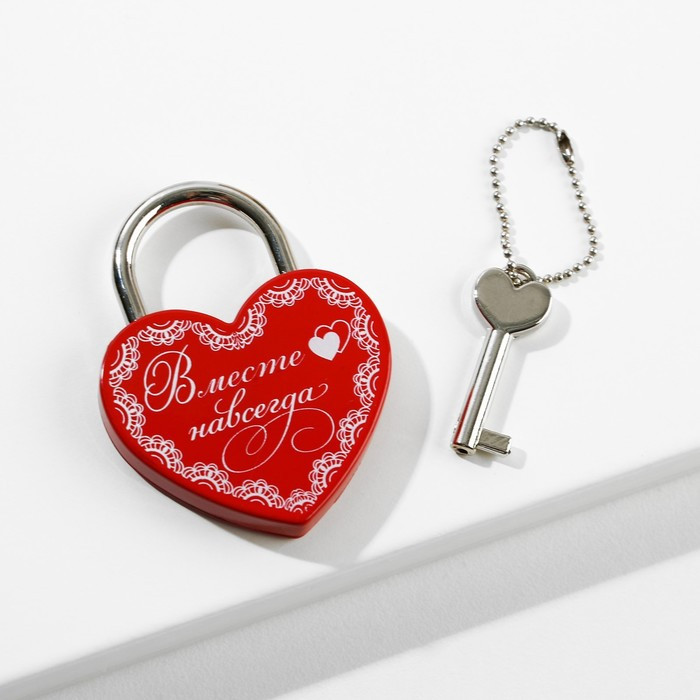 Замок свадебный с ключом «Вместе навсегда» | Свадьба «50 оттенков красного» | Долго и счастливо