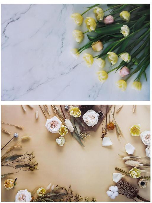 Фотофон двусторонний «Тюльпаны и розы»