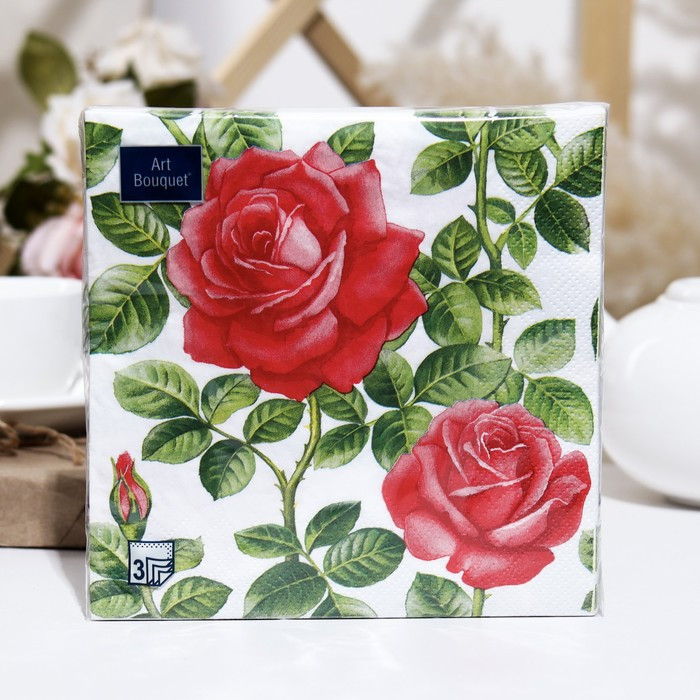 Набор салфеток бумажных «Английская роза» | Art Bouquet