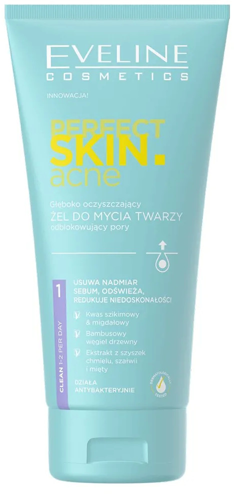 Гель для умывания глубоко очищающий | Perfect Skin. Acne | Eveline Cosmetics