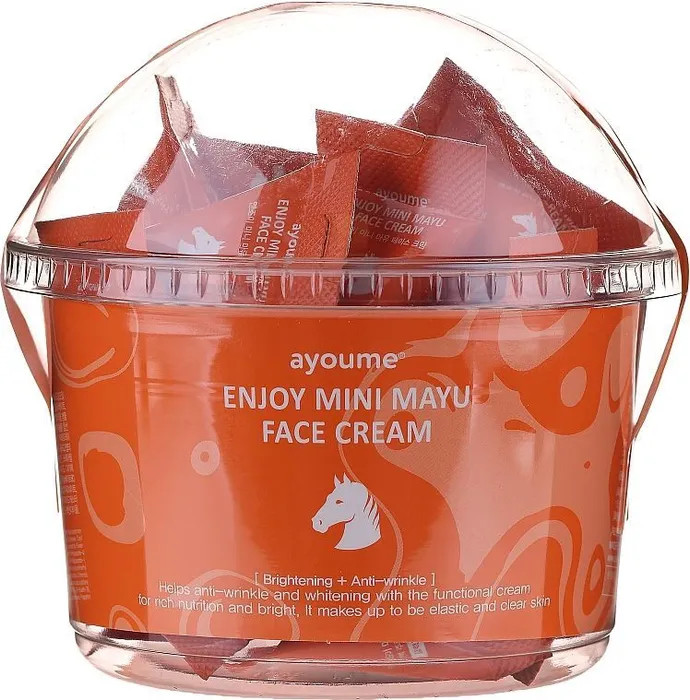 Набор масок для лица с лошадиным жиром «Enjoy Mini Mayu Face Cream» | Ayoume