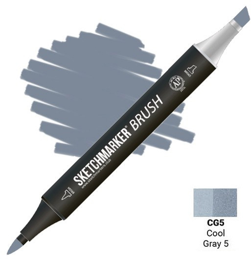 Маркер-кисть двусторонний, CG5 Прохладный серый 5 | Sketchmarker Brush | Sketchmarker